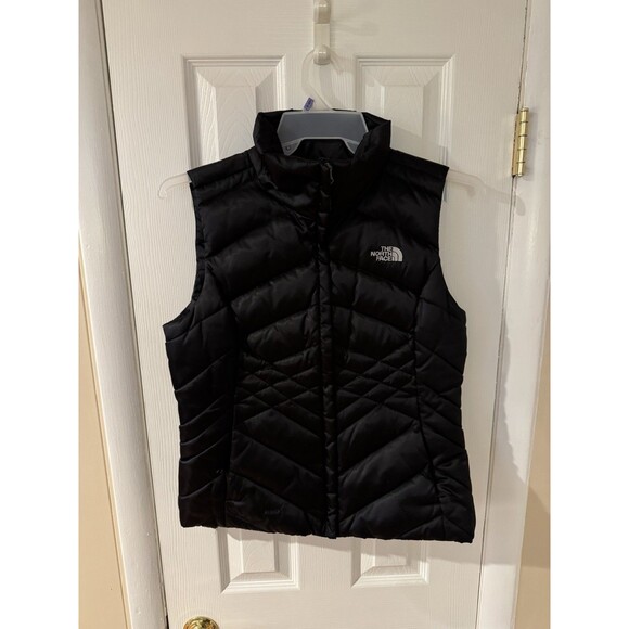 The North Face Down Full Zip Quilted Puffer Vest Jacket 550 Black Women’s Med - Picture 9 of 10